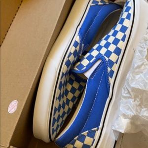 Vans Blue and white checkered. Size 11
